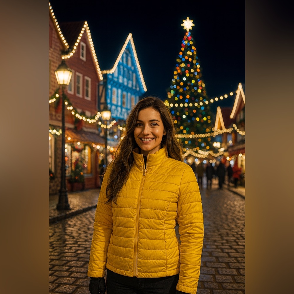 Miss London Yellow Puffer Jacket 🧥
